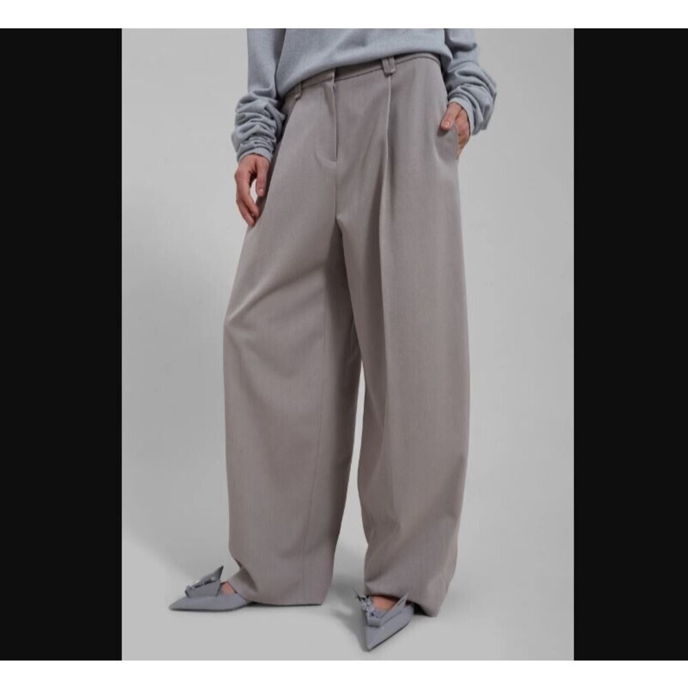 Wide Leg Gray Pants
